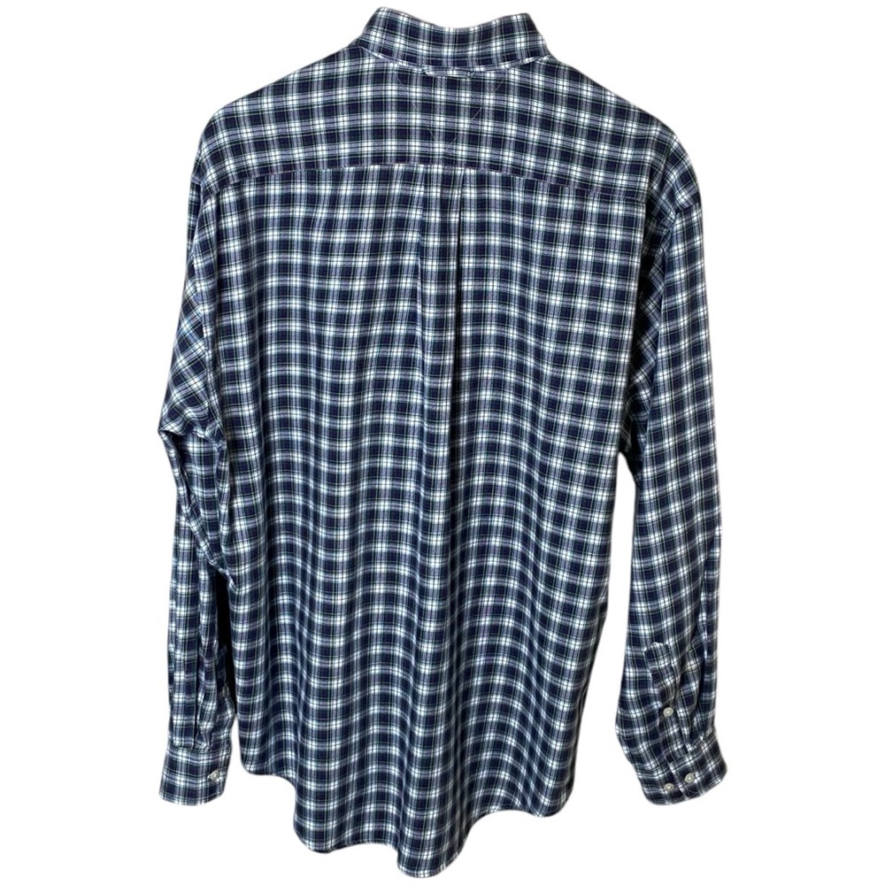 Tommy Hilfiger Men's Blue/Green/White Plaid Shirt, L - Picture 2 of 8